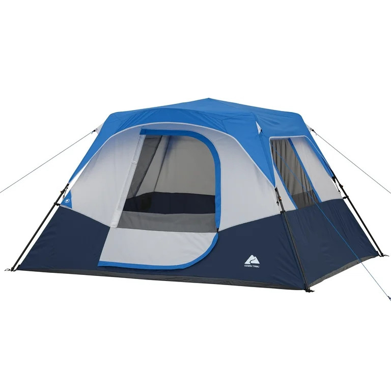 Ozark Trail 10\u2019 x 9' 6-Person Instant Cabin Tent with LED Lighted Hub, 25 lbs | Walmart (US)