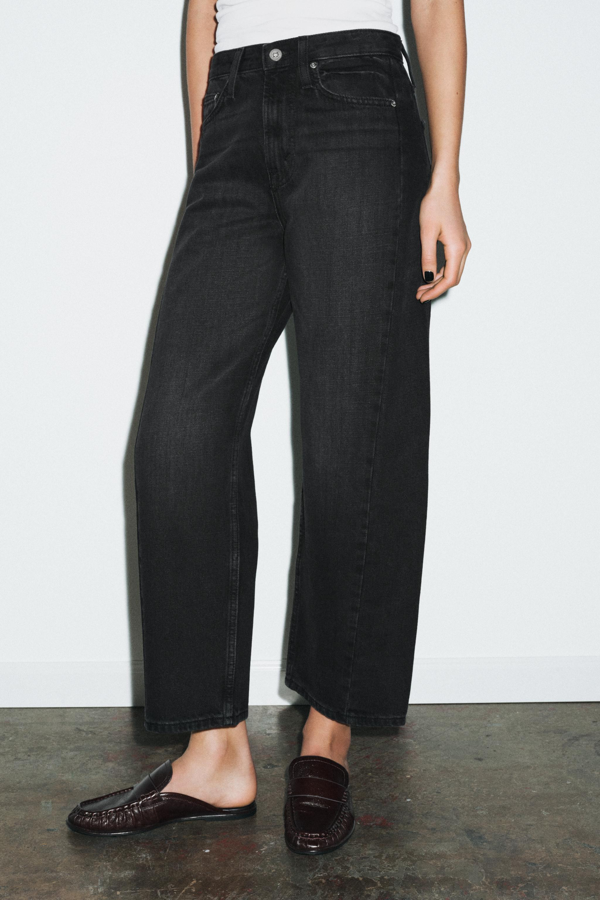 ZW COLLECTION MID-RISE RELAXED ANKLE JEANS | Zara UK