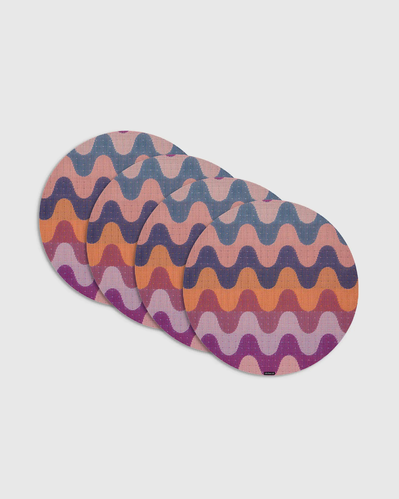 Wiggle Easy-Care Round Placemat, Set of 4 by Chilewich | Quince