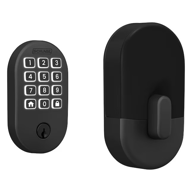 Schlage Arrive Remsen Matte Black Smart Wi-Fi and Bluetooth Keypad Electronic Deadbolt Lock | Lowe's