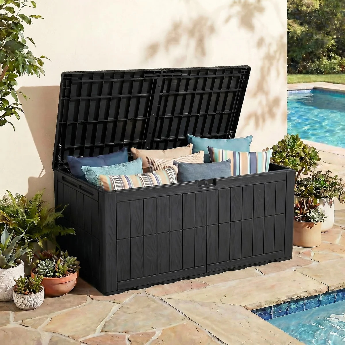 Balconera 140 Gallon Water Resistant Deck Box With Lock | Wayfair North America