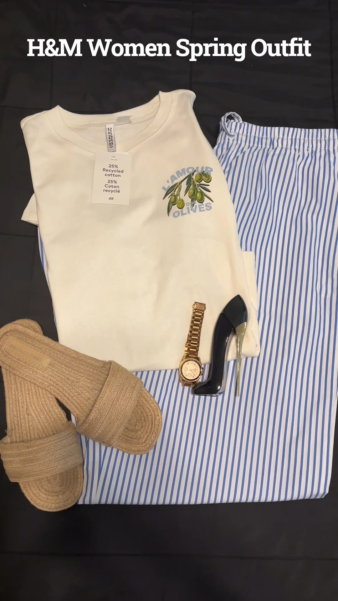 Women’s Spring Outfit from H&M! The sandals are discontinued from pretty little thing. 
W: 140 lbs
Top: Small
Pants: Medium 

#LTKMothersDay #LTKgrwm #LTKootd