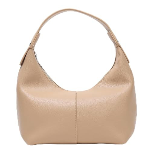 Ann Bully Hobo Handbags for Women, Vegan Leather Shoulder Bags for Women Clutch Purse Tote Shoulder Bags Y2K Purse Handbags Tote Underarm Bag-Khaki | Amazon (US)