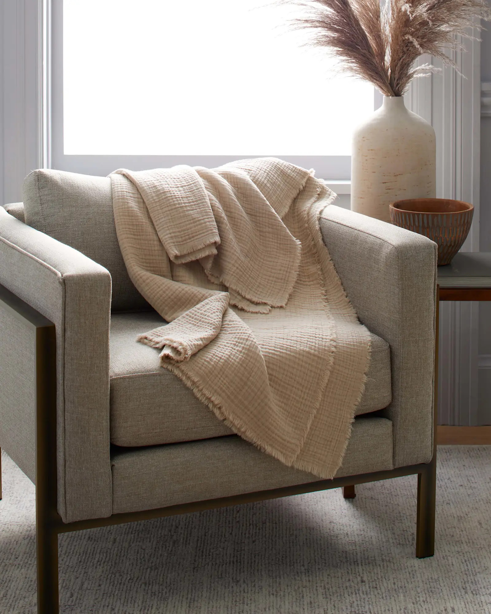 Organic Airy Gauze Throw | Quince