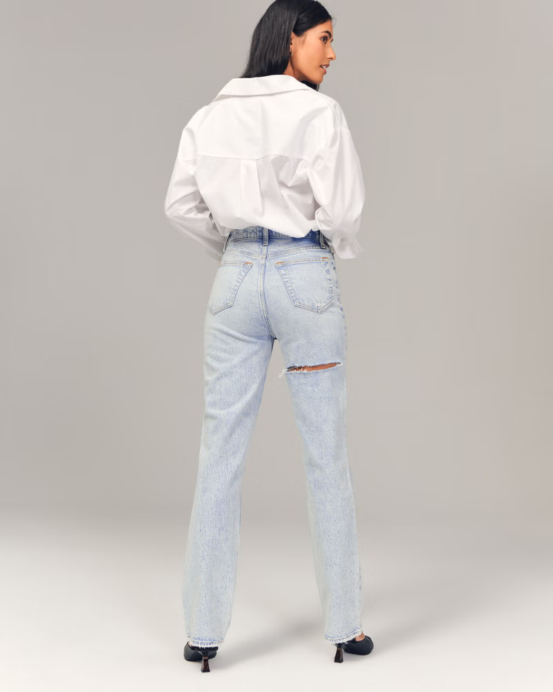 Women's Ultra High Rise 90s Straight Jean | Women's Bottoms | Abercrombie.com | Abercrombie & Fitch (US)