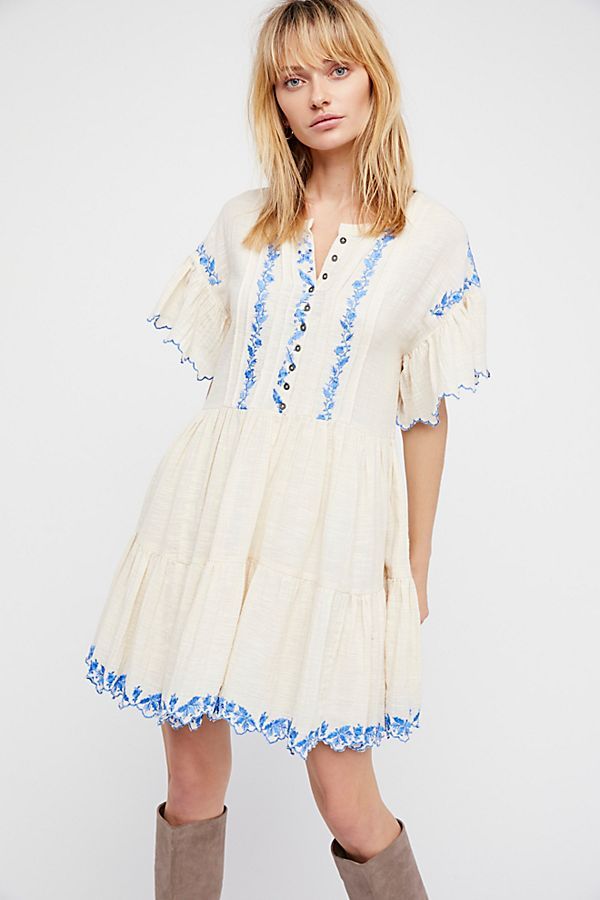 Santiago Embroidered Mini Dress | Free People (Global - UK&FR Excluded)