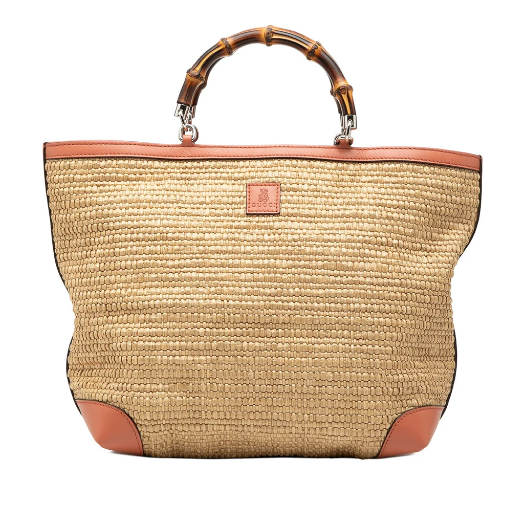Bamboo Shopper Tote Straw Medium | Rebag