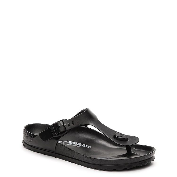 Birkenstock Wide Width Gizeh Essentials EVA Slide Sandal | Women's | Black | Size EU 40 / US Womens 9-9.5 / Mens 7-7.5 | Sandals | Footbed | Jelly | DSW