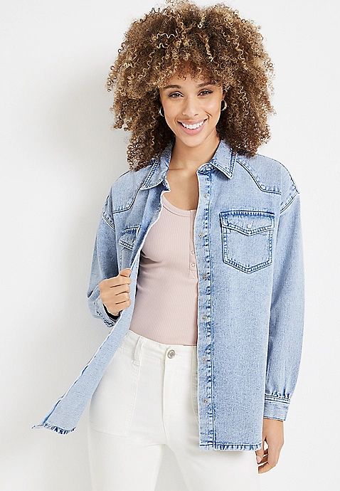 Denim Shacket | Maurices