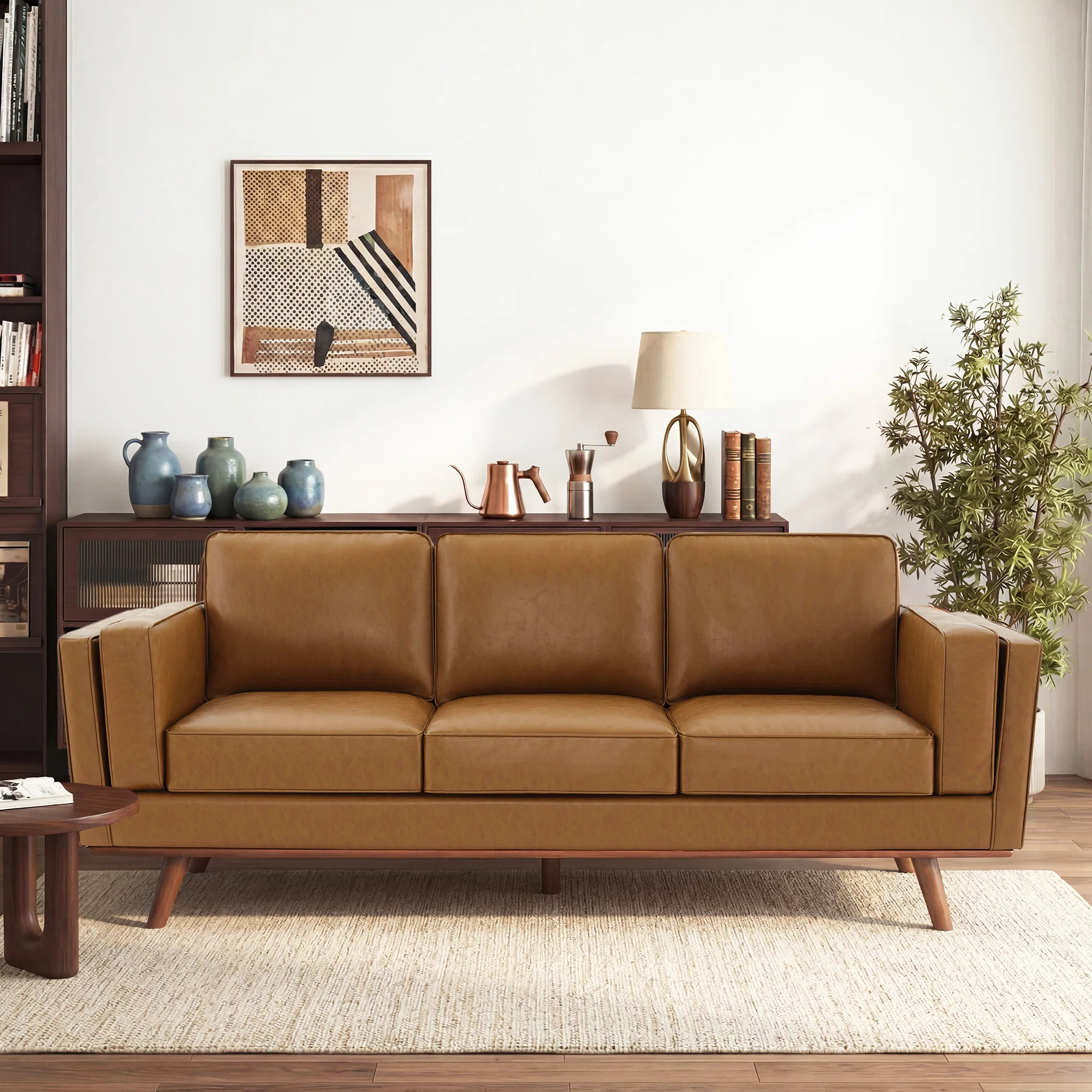 84'' Vegan Leather Sofa | Wayfair North America