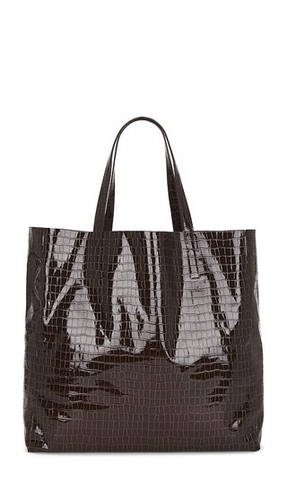 The Tote Bag in Brown Croc | Revolve Clothing (Global)