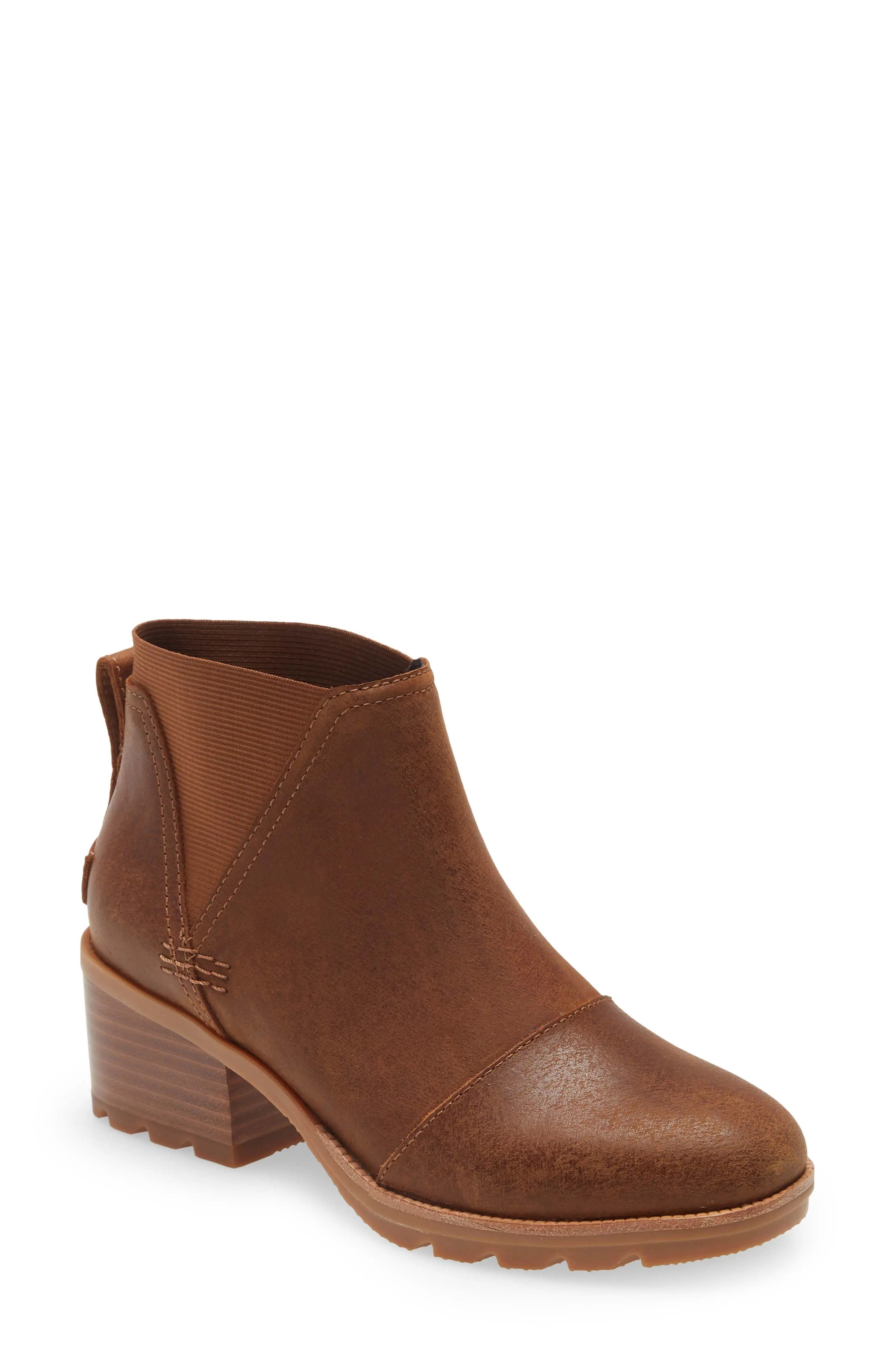SOREL Cate Waterproof Chelsea Boot, Size 7.5 in Velvet Tan at Nordstrom | Nordstrom