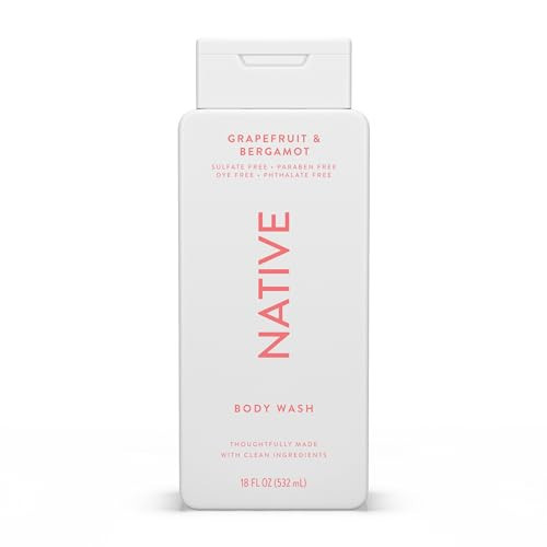 Native Body Wash Contains Naturally Derived Ingredients | For Women & Men, Sulfate, Paraben, & Dye Free Leaving Skin Soft and Hydrating | Grapefruit & Bergamot 18 oz | Amazon (US)