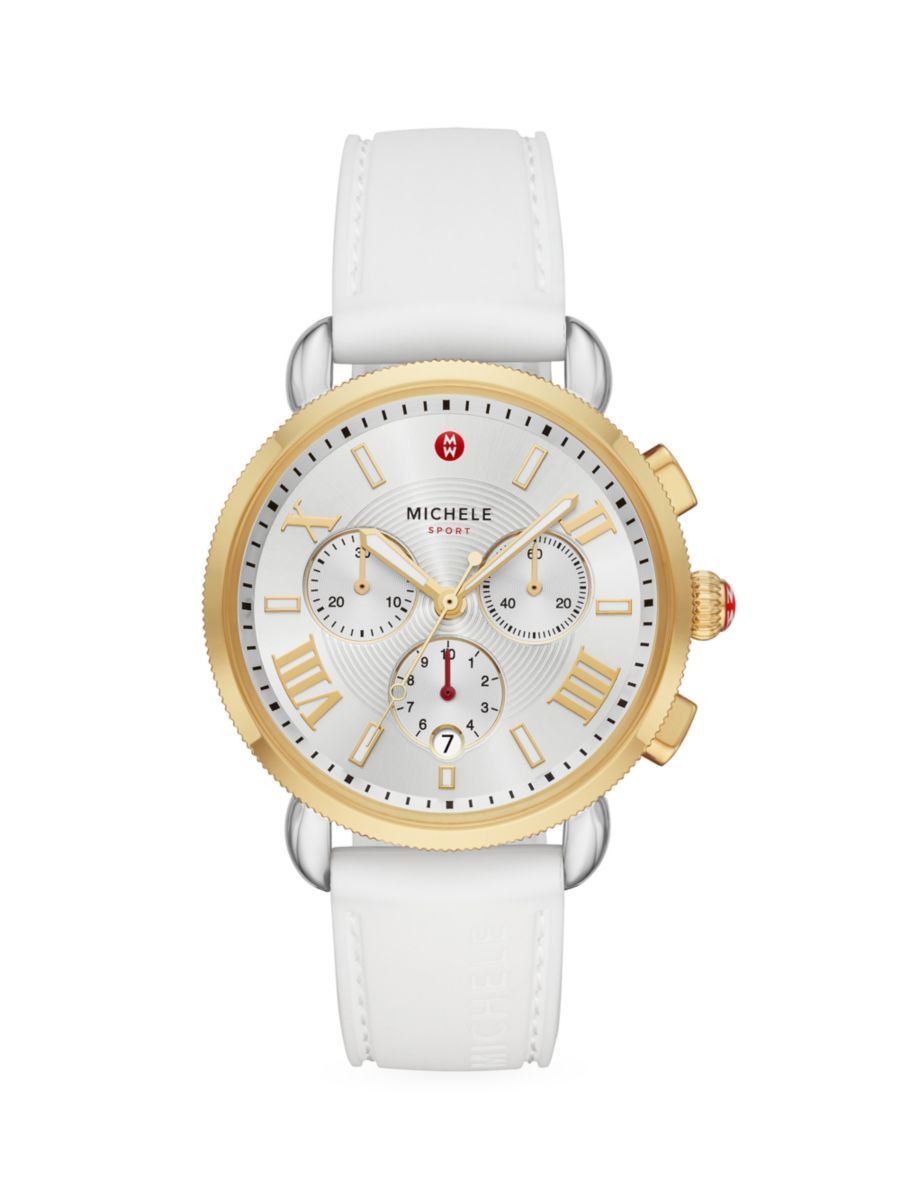 Sport Sail Two-Tone Stainless Steel & Silicone Chronograph Watch | Saks Fifth Avenue