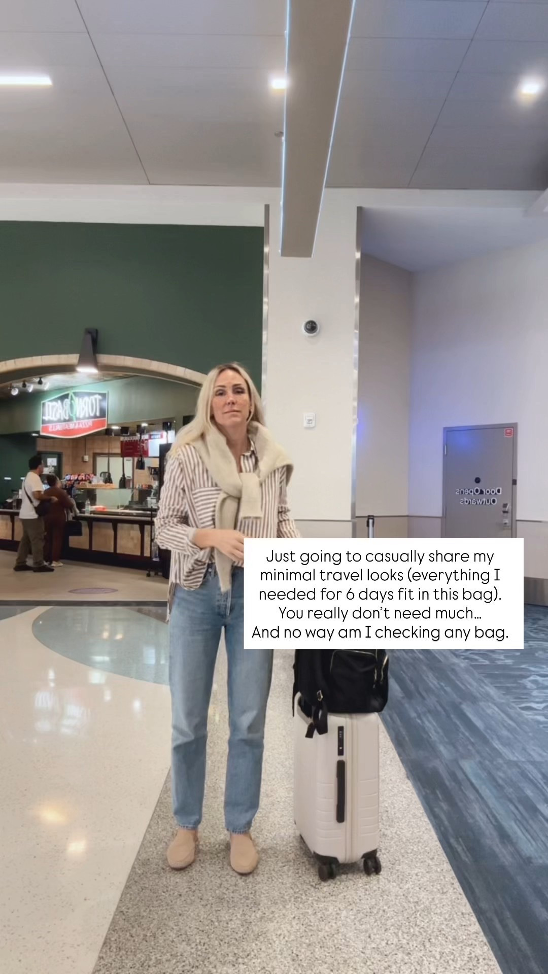 Capsule minimal wardrobe 🖤

Neutral, but never boring.
Here’s how I packed for a six day work trip all in one little carry-on.

Jeans and dress pants
Black maxi skirt
Black dress (dress up or down)
Cardigan sweater, and crewneck sweater
Sandals and loafers
Swimsuit and cover-up
Combination of black and white basic tops! 

Leave your hairdryer and curling iron at home and embrace a nice bun and air drying your hair.

Follow along for everything simplistic modern.

Women’s, work, clothing, capsule

#LTKWorkwear #LTKvlog #LTKootd