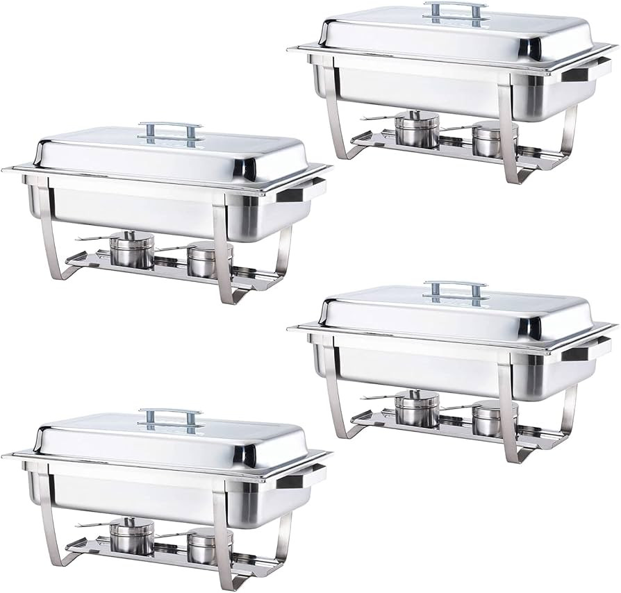 70014-GRAY 4 Pack 8QT Chafing Dish High Grade Stainless Steel Chafer Complete Set, 8 QT, Alpine G... | Amazon (US)