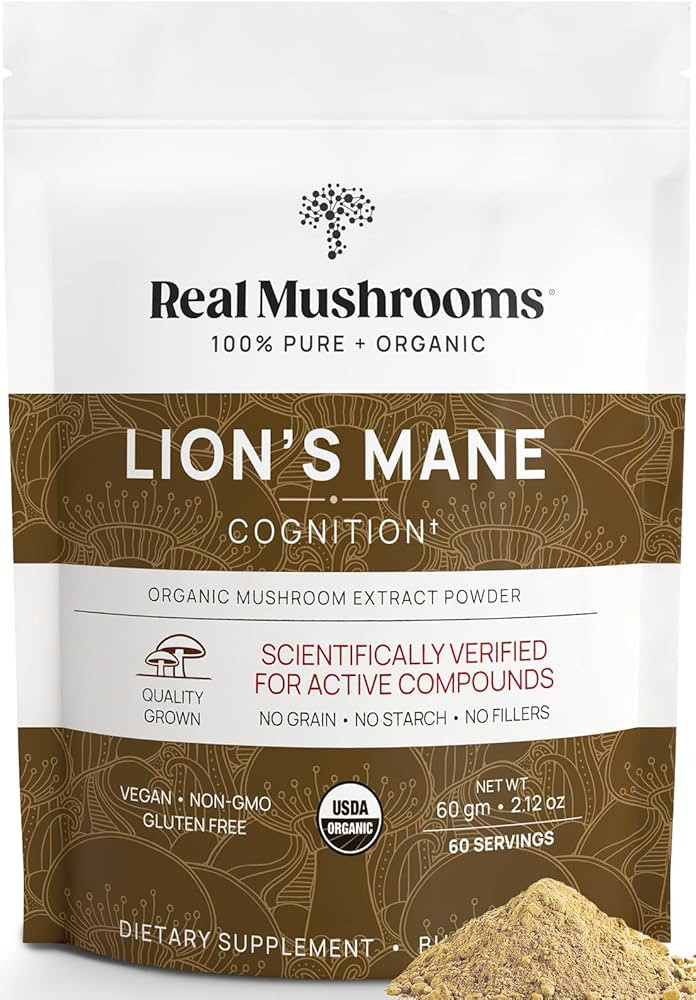 Lion\u2019s Mane Powder - Organic Lions Mane Mushroom Extract with Immunomodulating Properties & ... | Amazon (US)