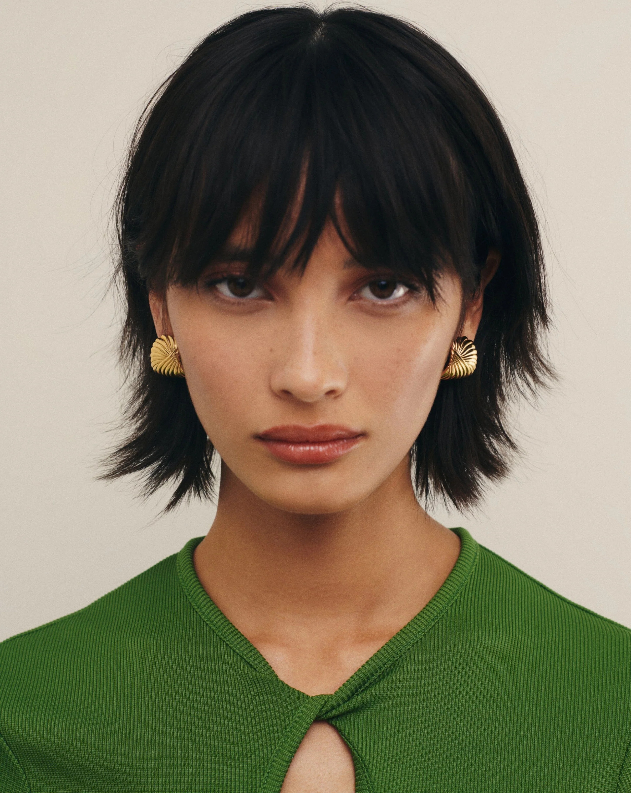 Ripple Oversized Stud Earrings | 18ct Gold Plated Earrings | Missoma UK