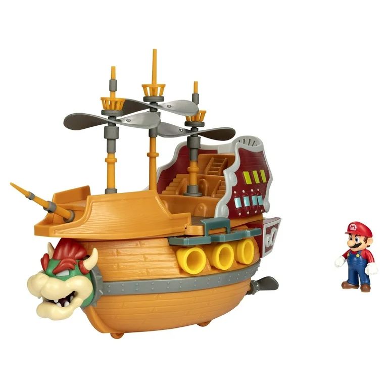 Nintendo Super Mario Deluxe Bowser's Air Ship Playset with Mario Action Figure - Walmart.com | Walmart (US)