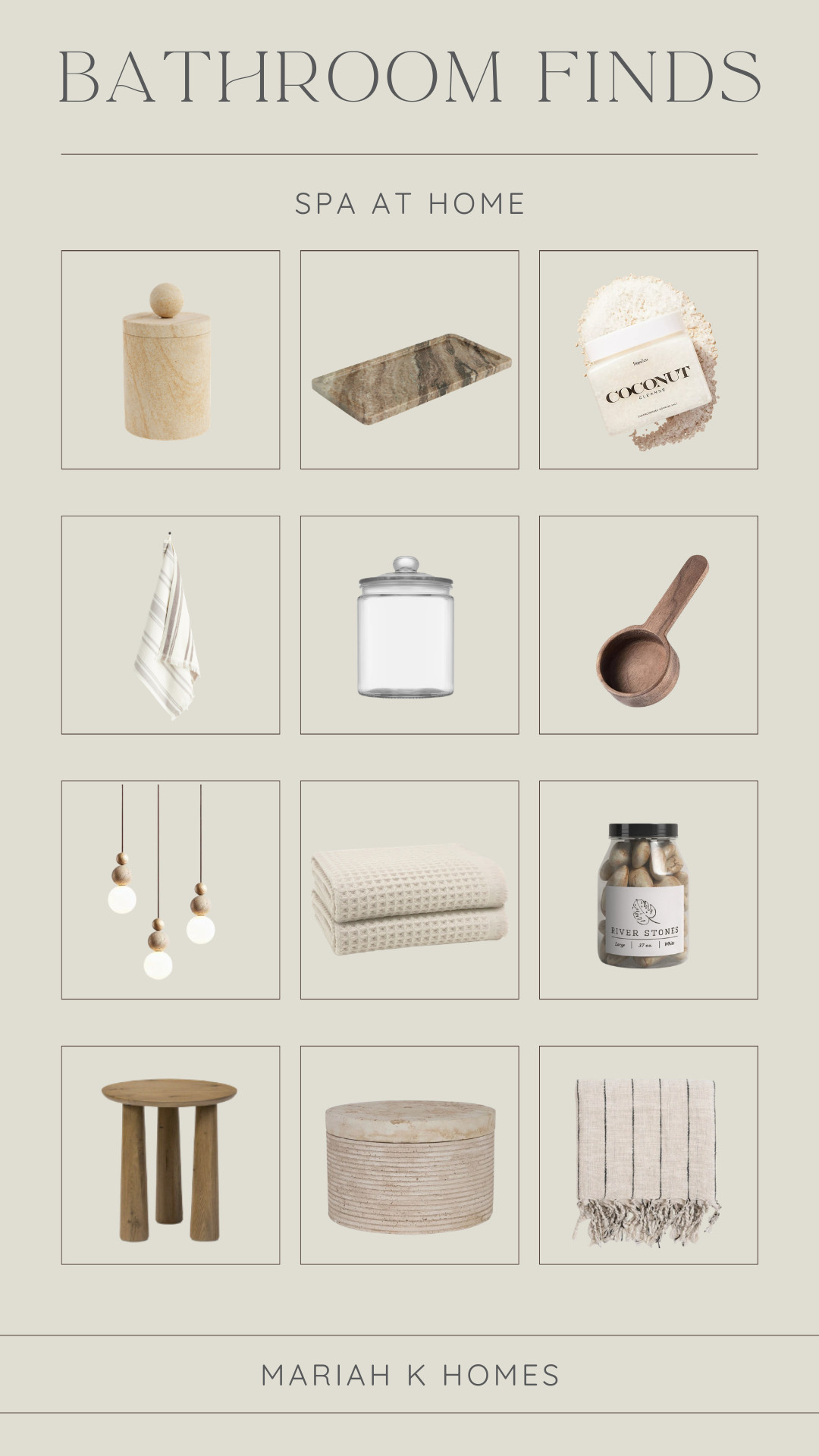 Make your bathroom feel like a luxurious spa getaway. With a few simple home finds, you can turn your everyday routine into a calm, elevated experience that feels like a five-star retreat at home. #bathroomfinds #amazon #wayfair #tjmaxx #marshalls #h&m #worldmarket #fourhands #joss&main 

 #LTKHome #LTKSaleAlert