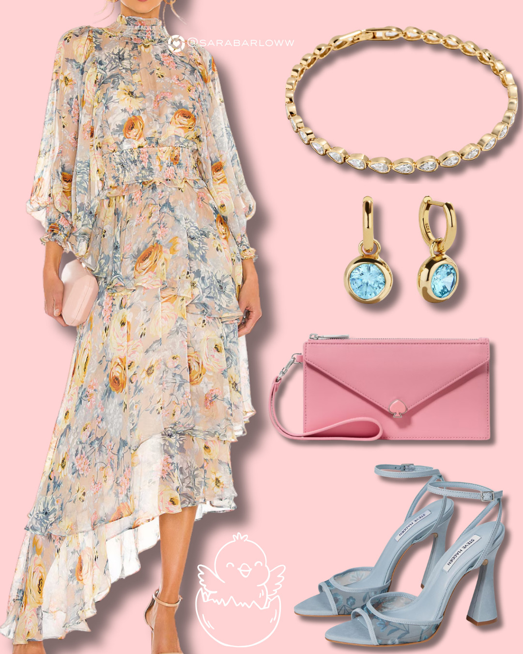 The dreamiest Easter floral moment 🌸 This flowy high-low dress paired with soft blue heels is perfect for brunch, church, or any spring celebration. Everything is linked to shop for an effortlessly feminine spring look. 

 #LTKSpringSale #LTKootd #LTKSeasonal