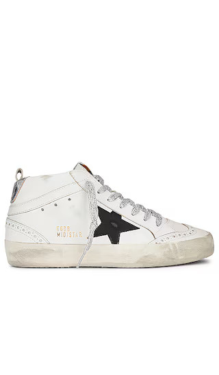 Mid Star Sneaker in White, Black, & Silver | Revolve Clothing (Global)