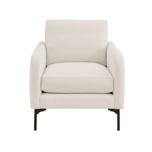 Truitt Upholstered White Fabric Accent Armchair | Ballard Designs, Inc.