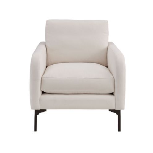 Truitt Upholstered White Fabric Accent Armchair | Ballard Designs, Inc.
