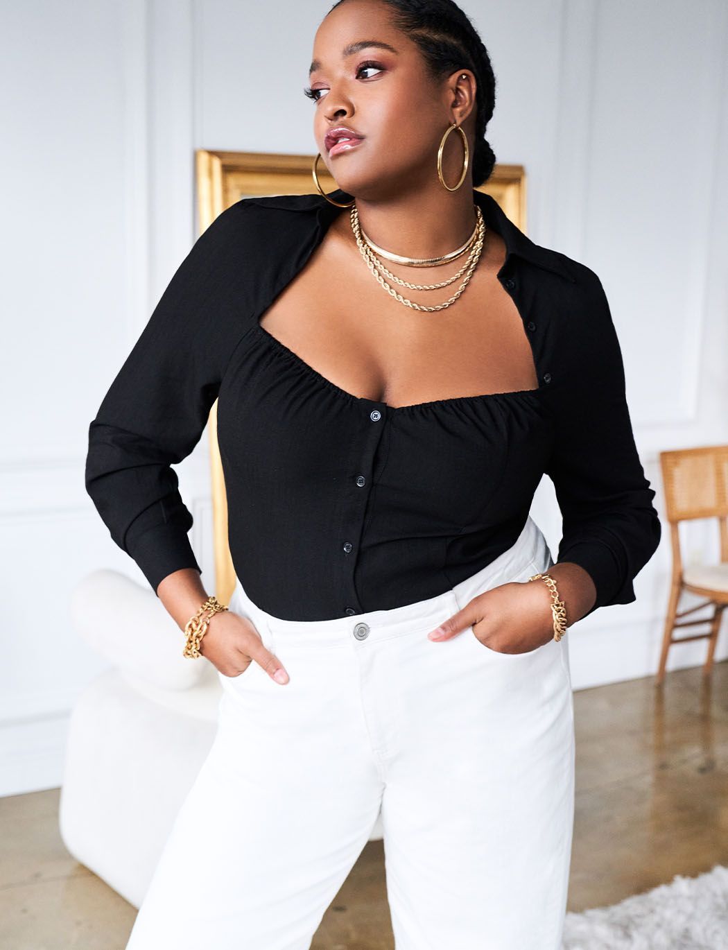 Sweetheart Neckline Bustier Top | Women's Plus Size Tops | ELOQUII | Eloquii