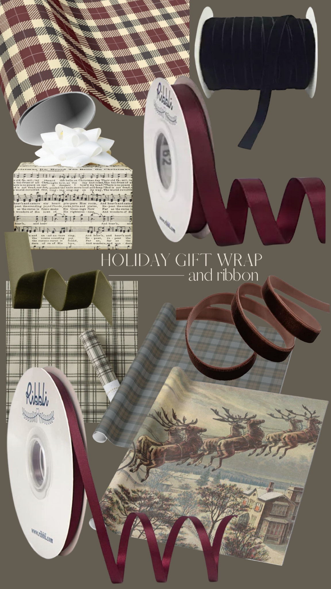 Holiday gift wrap and ribbon 

#LTKSeasonal #LTKHoliday #LTKGiftGuide