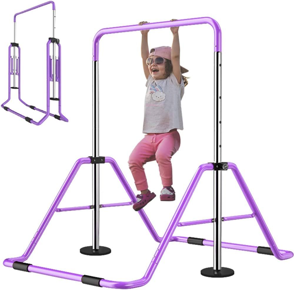 Slsy Gymnastics Bars Kids Kip Training Bars for Home, Folding Horizontal Bars with Adjustable Hei... | Amazon (US)