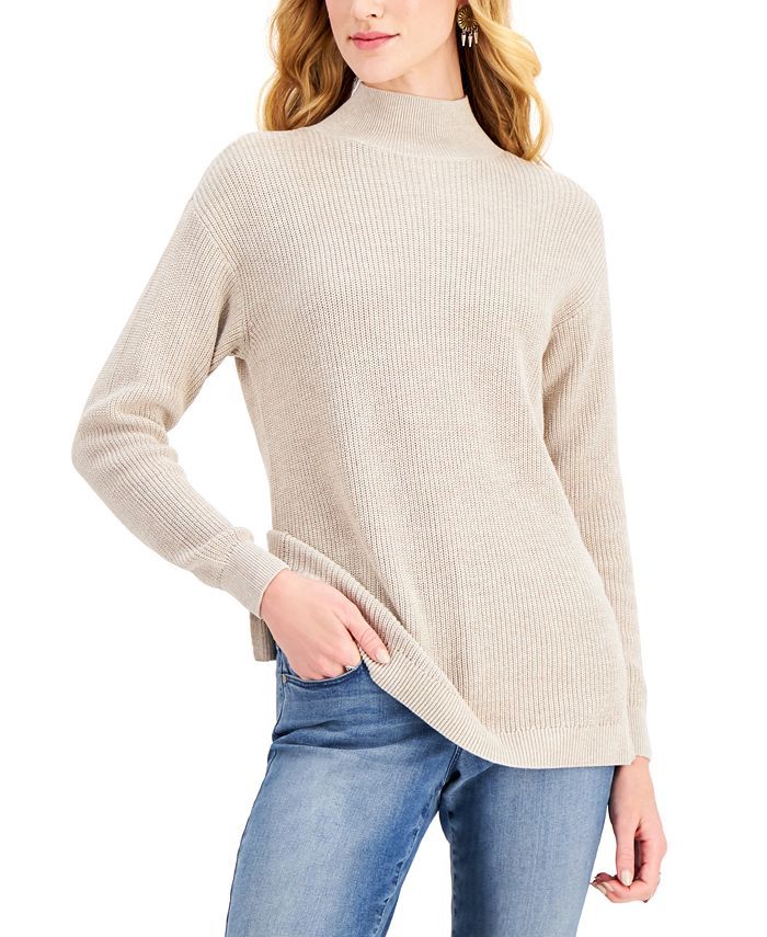 Style & Co Mock Neck Sweater, Created for Macy's & Reviews - Sweaters - Petites - Macy's | Macys (US)