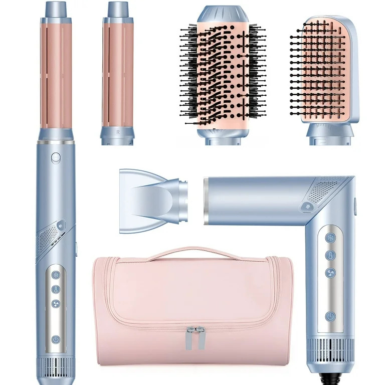 RACCOMB 5-in-1 Hair Styler, Hot Air Multi-Styler, Powerful Hair Dryer Brush & Hair Wrap Styler Se... | Walmart (US)