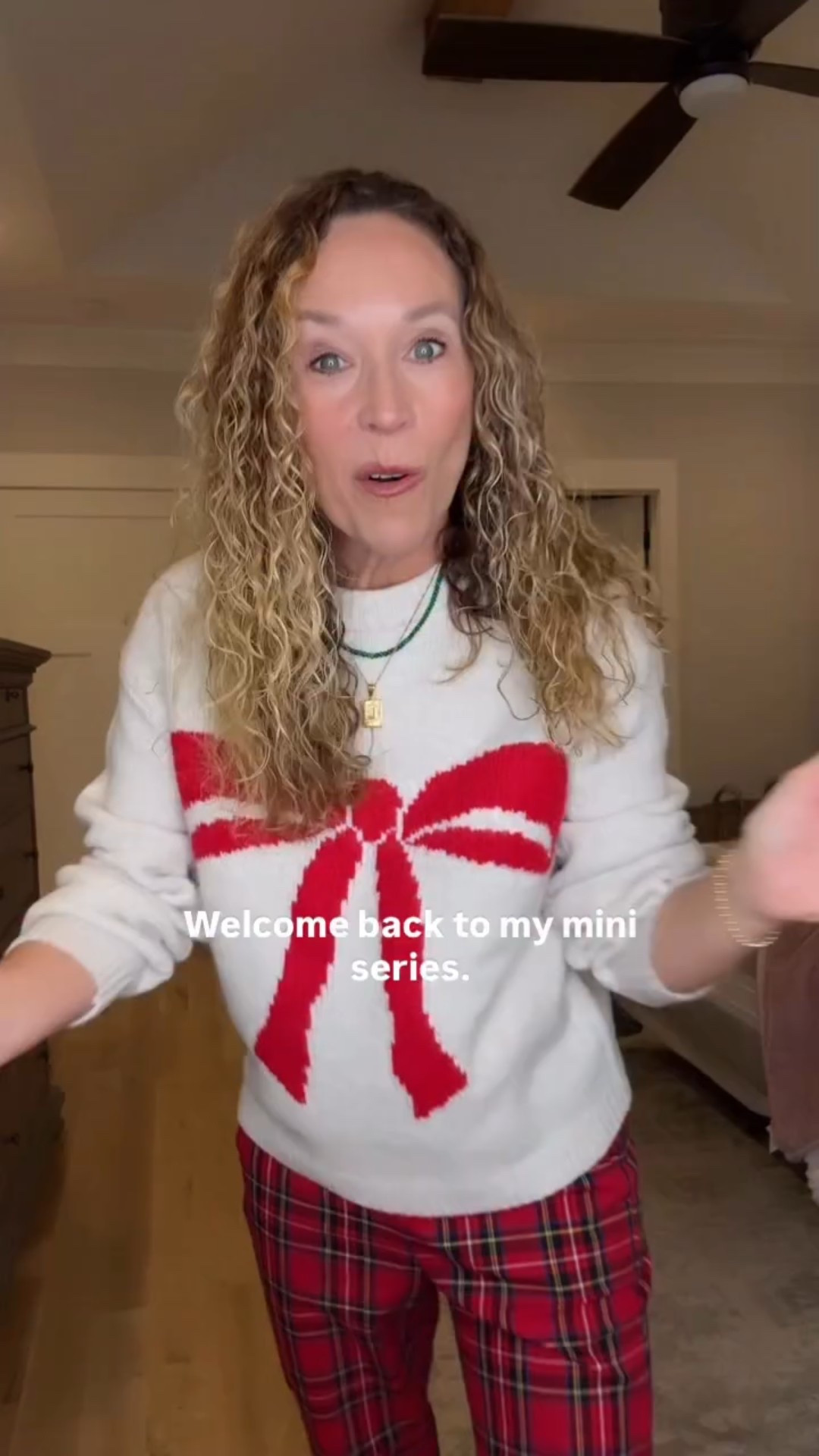 Day five of my mini series - what to wear for the holidays for the midlife woman!

Nothing screams holidays more than a bow sweater and plaid pants!  And this festive look can be dressed up or down depending on your holiday festivities!!

Sweater could easily be paired with jeans or solid pants for another look!

Comment holiday for link! 

As always you can shop my LTK which is linked in bio!

#midlifestyle #styleover50 #holidaystyle #whattowearforholidays #midlifeholidaystyle