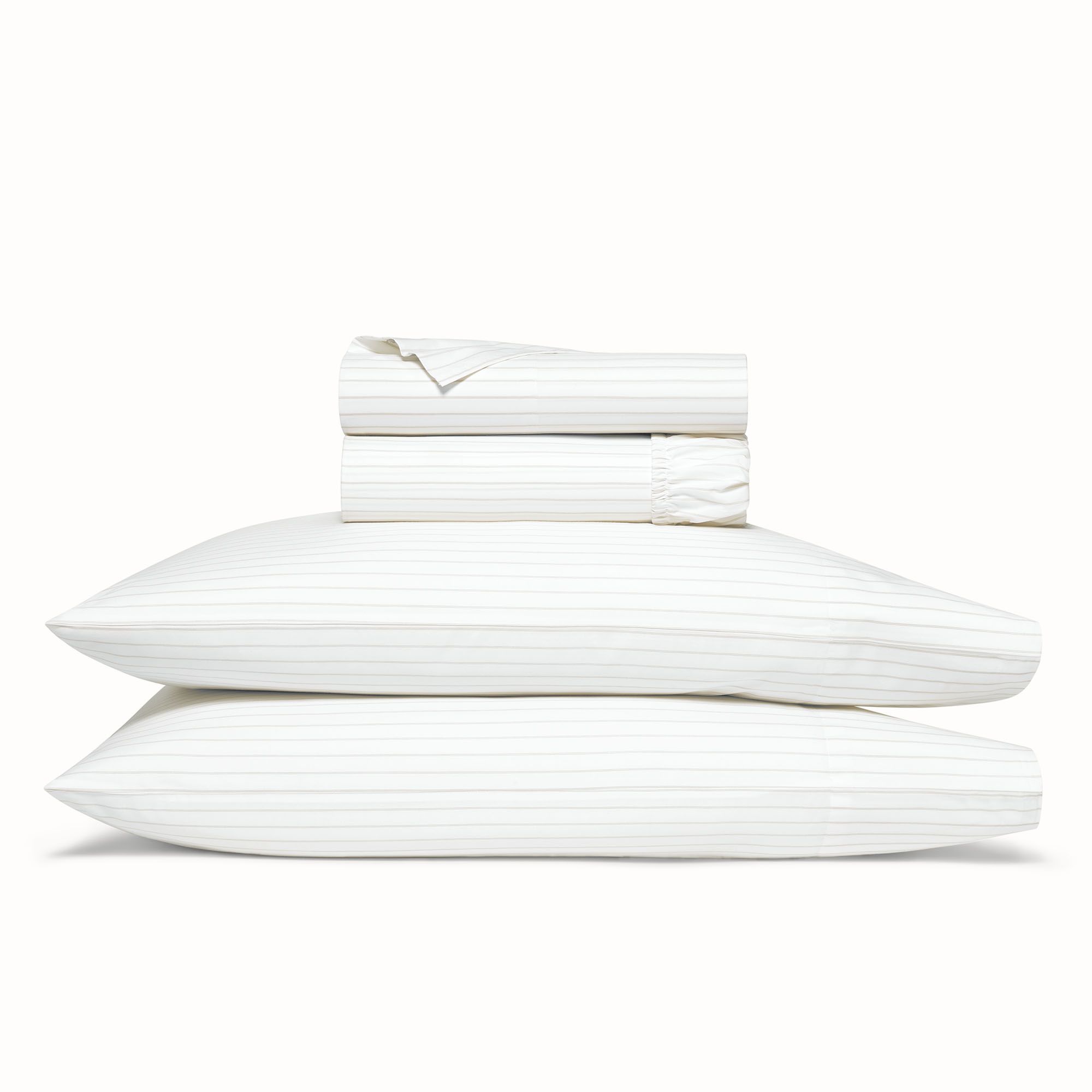 Dune Cotton Percale Sheets -  Classic, Stripe Set | Boll & Branch | Boll & Branch