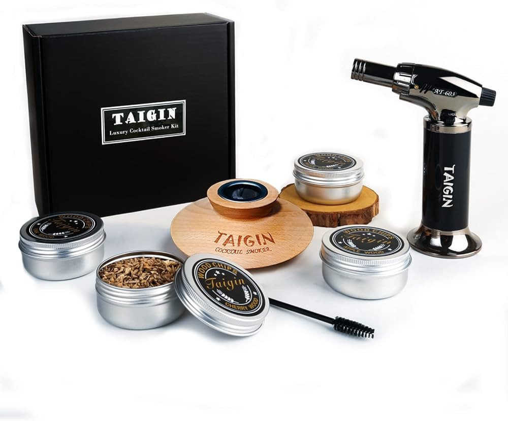 Cocktail Smoker Kit with Torch, Four Kinds of Wood Chips for Whiskey and Bourbon. Infuse Cocktail... | Amazon (US)