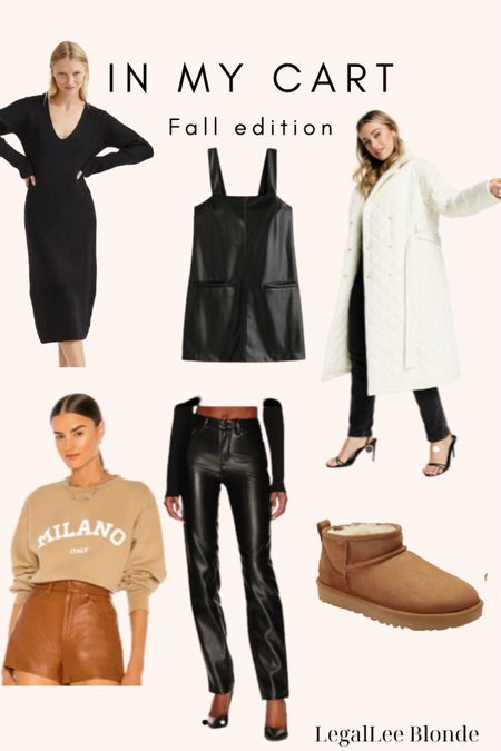 Fall fashion! Stay on trend with these pieces from Nordstrom, Abercrombie & revolve! 
.
.
.
Faux leather dress - vegan leather dress - Abercrombie new arrivals - faux leather pants - good American - Uggs - mini Uggs - winter coat - fashion trends for fall - fall trends - sweater dress 

#LTKSeasonal #LTKunder100 #LTKstyletip