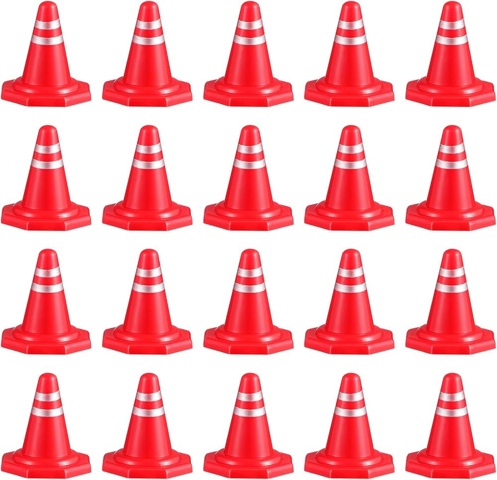Toddmomy 50pcs Miniature Traffic Safety Cones with Reflective Collars Unbreakable PVC Orange Cons... | Amazon (US)