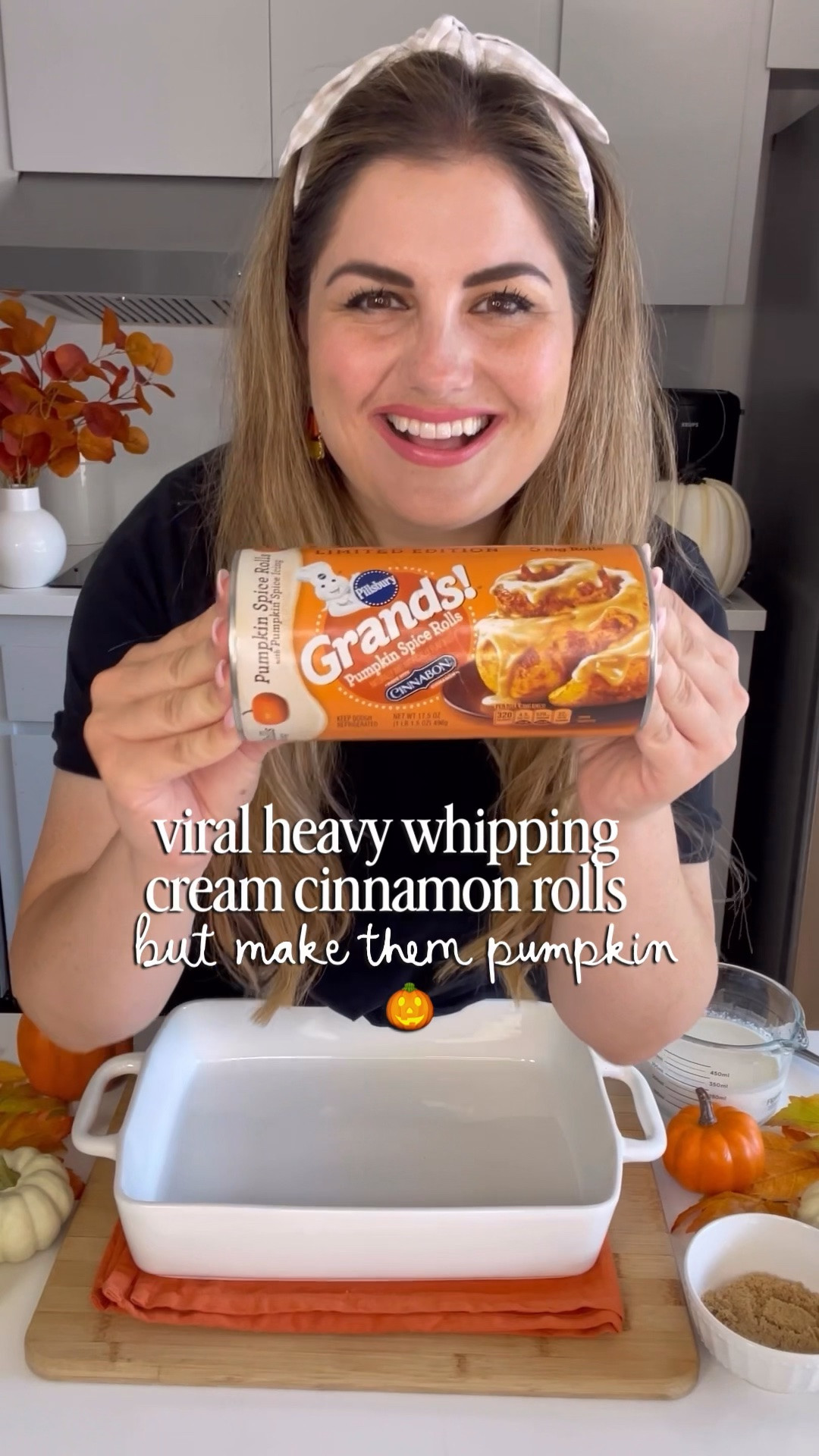 5 ingredient viral heavy whipping cream cinnamon rolls recipe… but make it PUMPKIN!  Such a great Fall dessert!

As always, you can print the recipe on Best Friends For Frosting too! 🎃

#LTKfoodie #LTKSeasonal