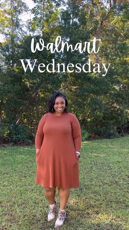 Loving this ribbed knit dress from Walmart! If you haven’t checked out Walmart’s clothing section you are missing out! 

#LTKover40 #LTKmidsize #LTKworkwear