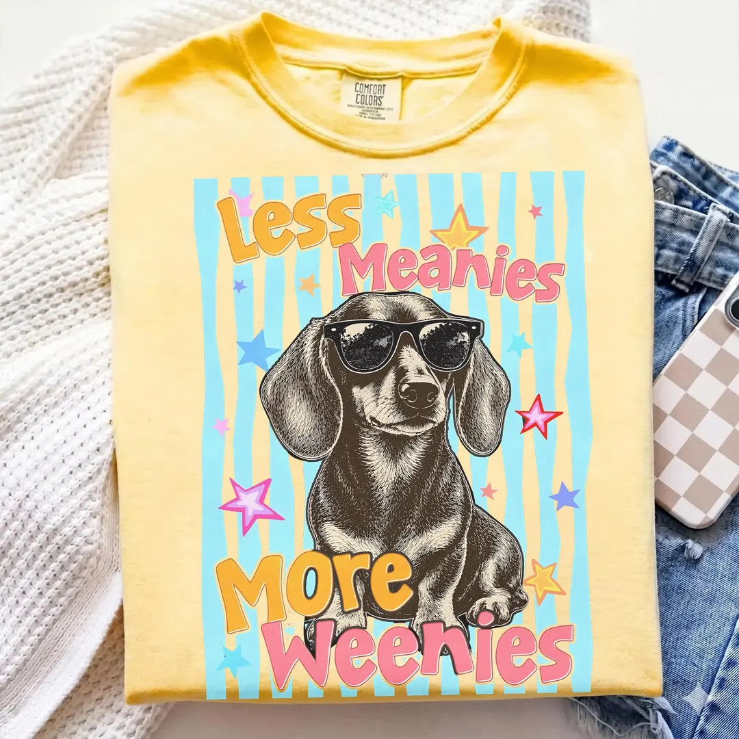 More Weenies Less Meanies Shirt, Kindness Striped Shirt, Dachshund Shirt, Funny Dog Mom Shirt, Re... | Etsy (Global)