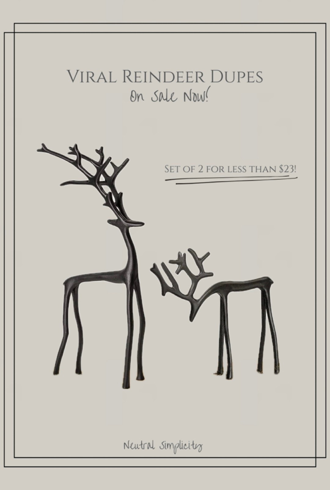 Walmart brought back the viral reindeer dupes and they’re on sale right now! Linking before they sell out! 

#LTKHome #LTKSaleAlert #LTKSeasonal