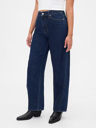 Curvy High Rise Barrel Jeans | Gap (US)