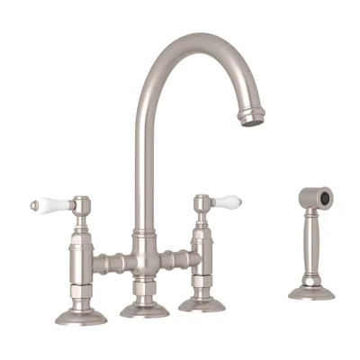 San Julio Bridge Kitchen Faucet With Side Spray | Wayfair North America
