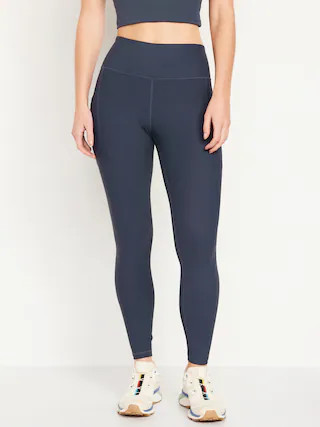 High-Waisted PowerSoft 7/8 Pocket Leggings | Old Navy (US)