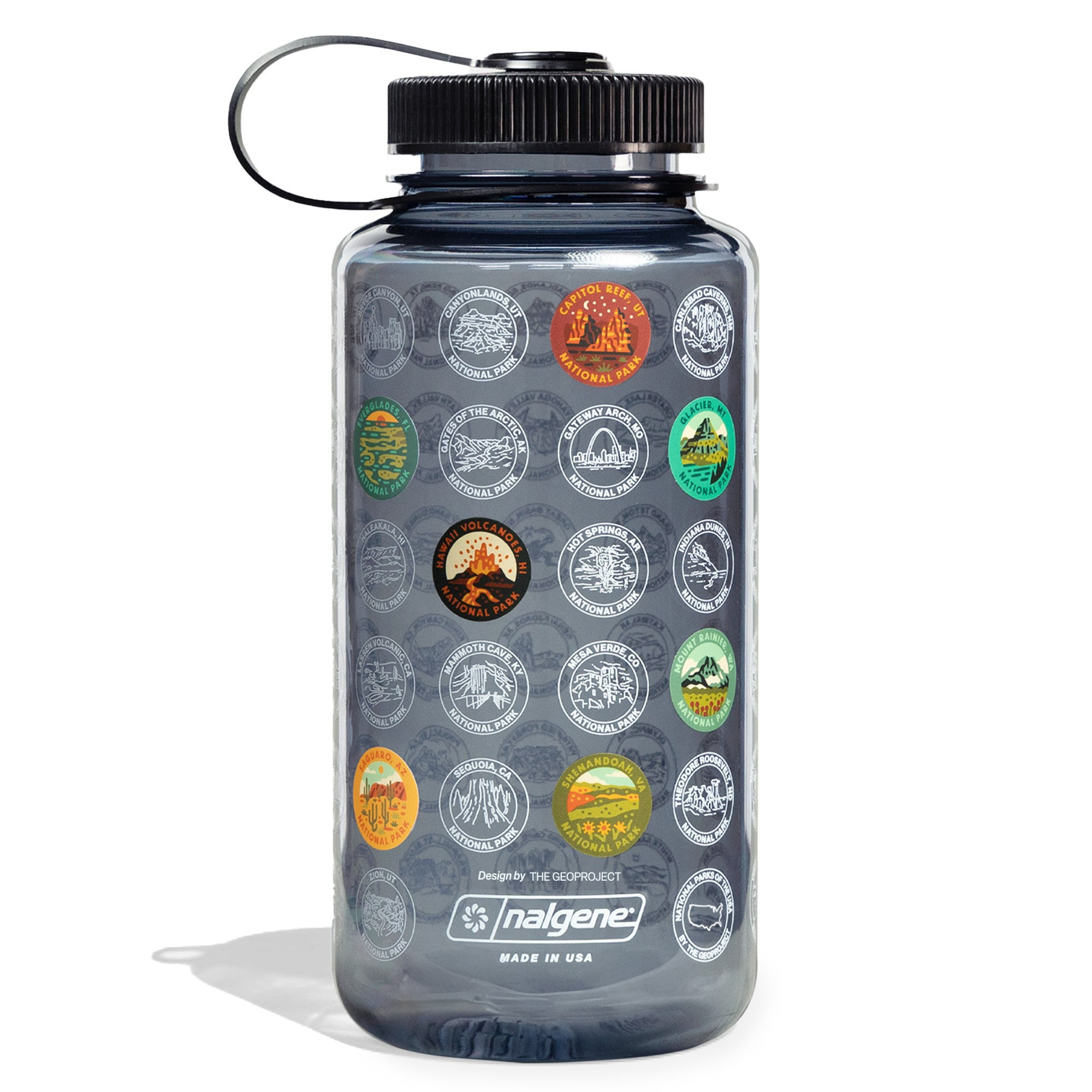 THE GEOPROJECT National Park Sticker Bottle - 32 fl. oz. Black | REI