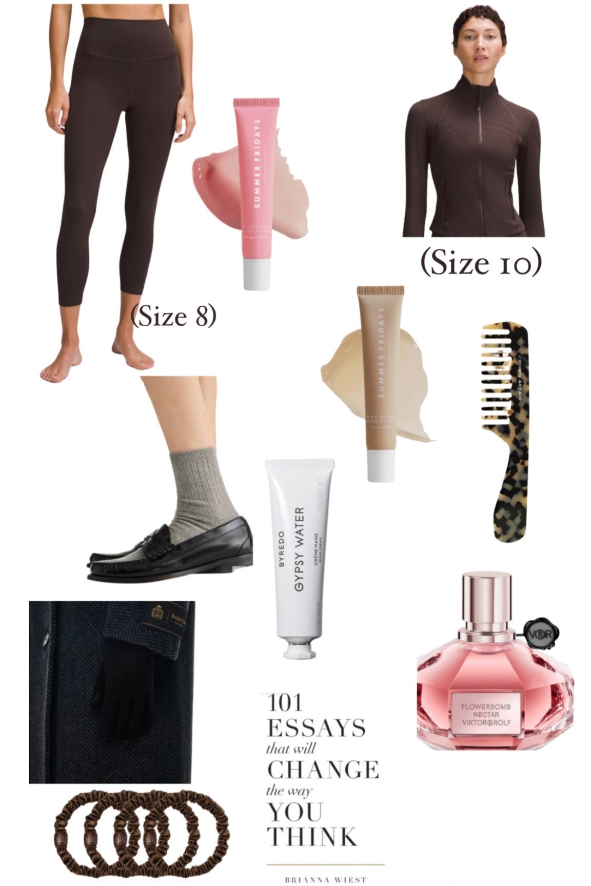 Gift guide for Christmas & birthday! 
#perfume #lululemon #books #lipbalm #handcream #gloves 