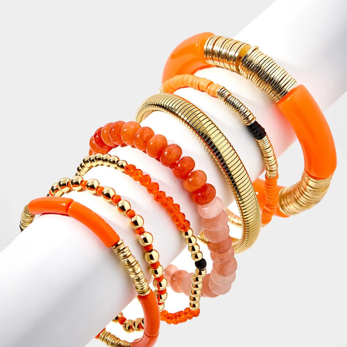 Orange Gameday Bracelet Stack | Allie + Bess