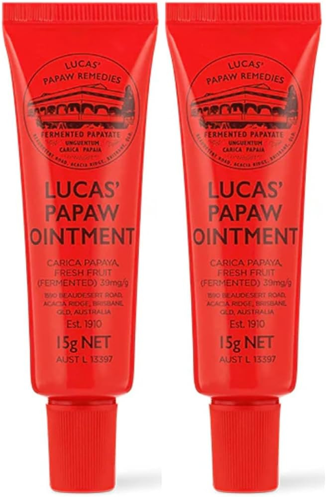 Lucas Papaw Ointment 15g Tube with lip applicator - TWIN Pack for value by Lucas Remedies | Amazon (US)