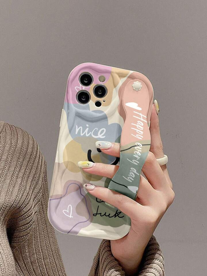 Phone Case With Strap 1pc Fashionable Wristband Phone Case With Thickened High Anti-Fall Protecti... | SHEIN